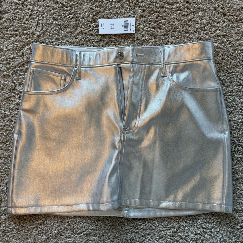 Silver Women's Mini Skirt